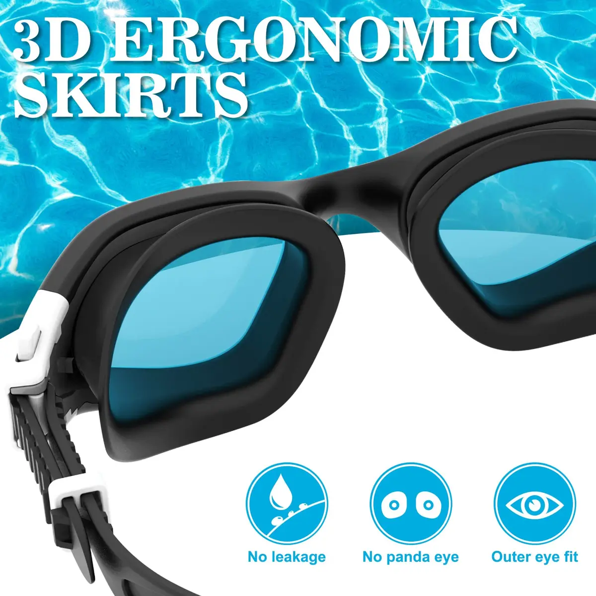 WIN.MAX Polarized Swimming Goggles with Anti-Fog & UV Protection | 156 g (5.5 oz) - view 4