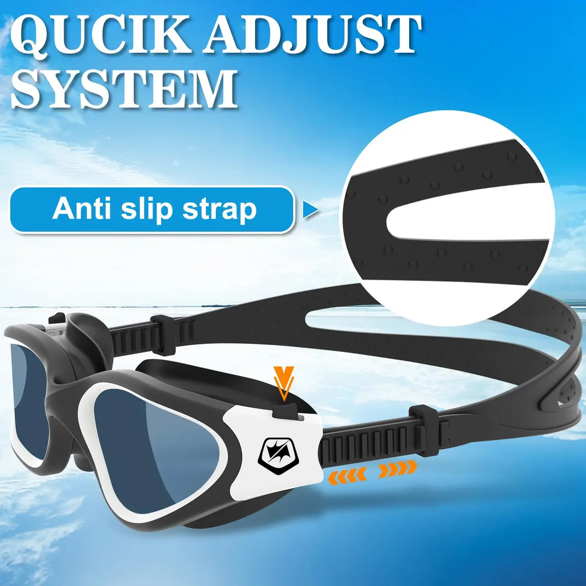 WIN.MAX Polarized Swimming Goggles with Anti-Fog & UV Protection | 156 g (5.5 oz) Pack of 1 - view 5
