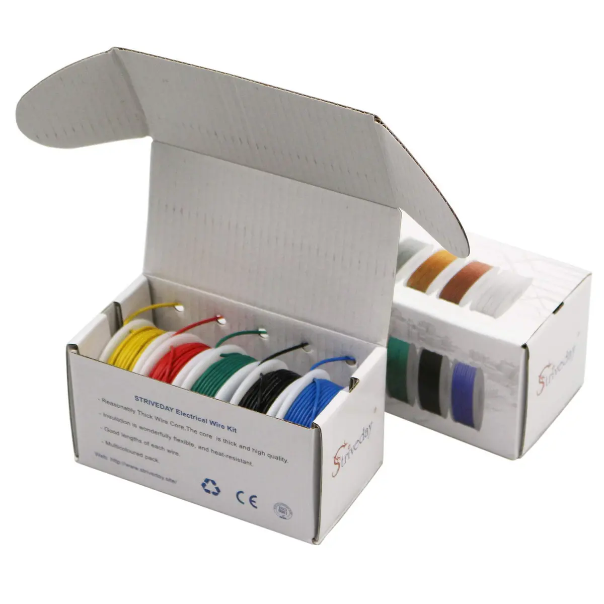 striveday FEP Teflon High Temperature Wire 26AWG (500m Total / 2625 ft) | 300V Rated, -65°C to +200°C - view 3