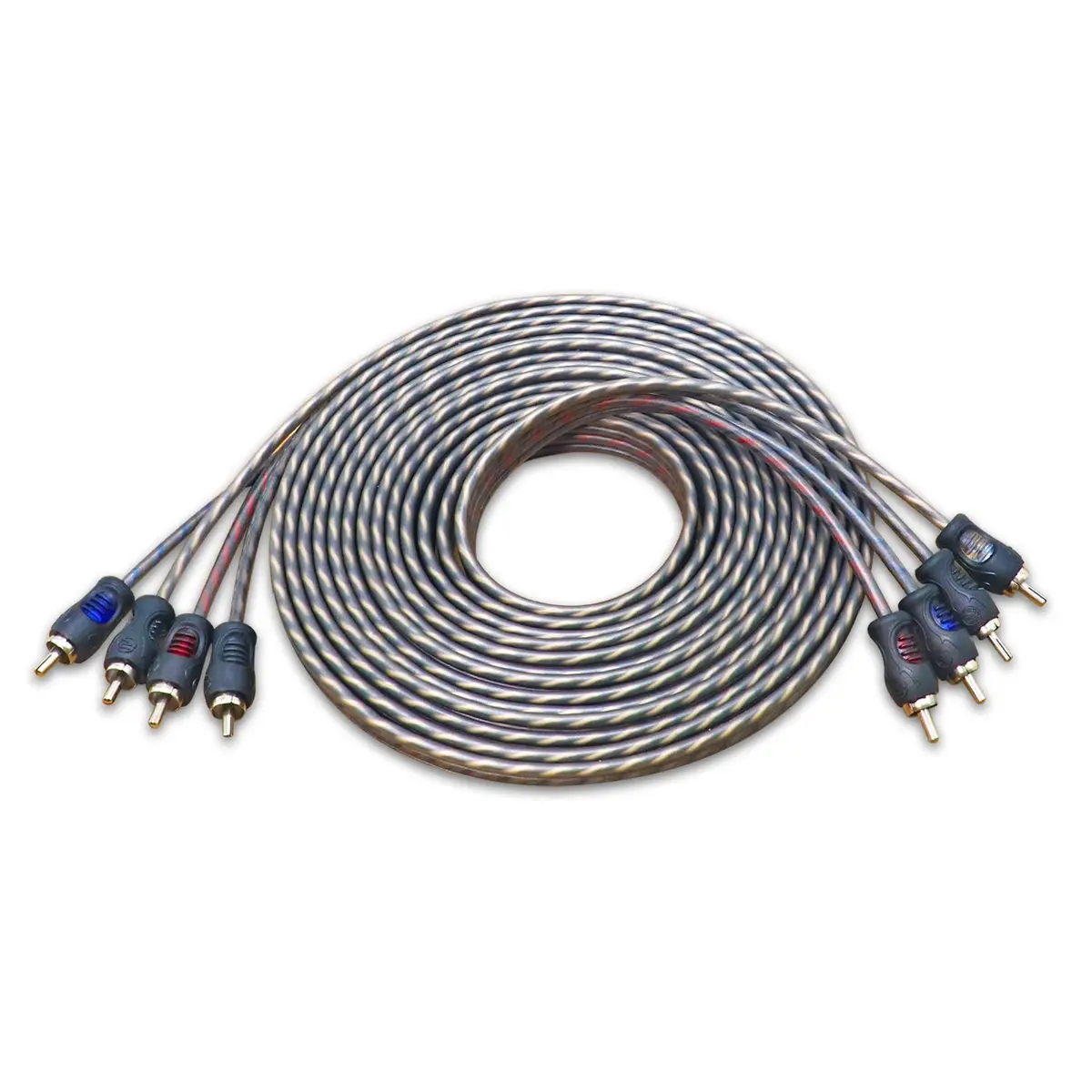 RECOIL Echo Series 17ft (5.18m) 4 Channel RCA Audio Cable | Twisted Pair Noise Reduction - main product image