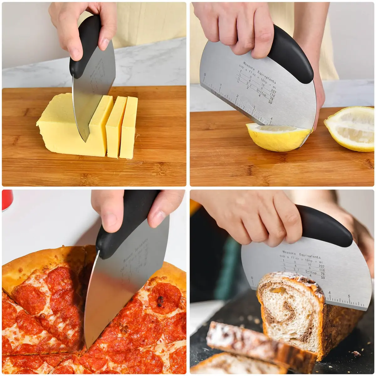 Angadona Complete Pastry Tool Set with Silicone Baking Mat, Biscuit Cutters, Dough Blender & Scraper | 8-Piece Set - view 5