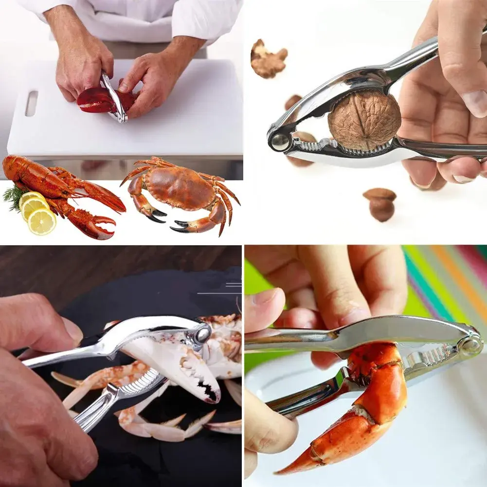 Ajmyonsp 3-Piece Stainless Steel Crab & Nut Cracker Set with Storage Bag | Heavy Duty Zinc Alloy Tools - view 7