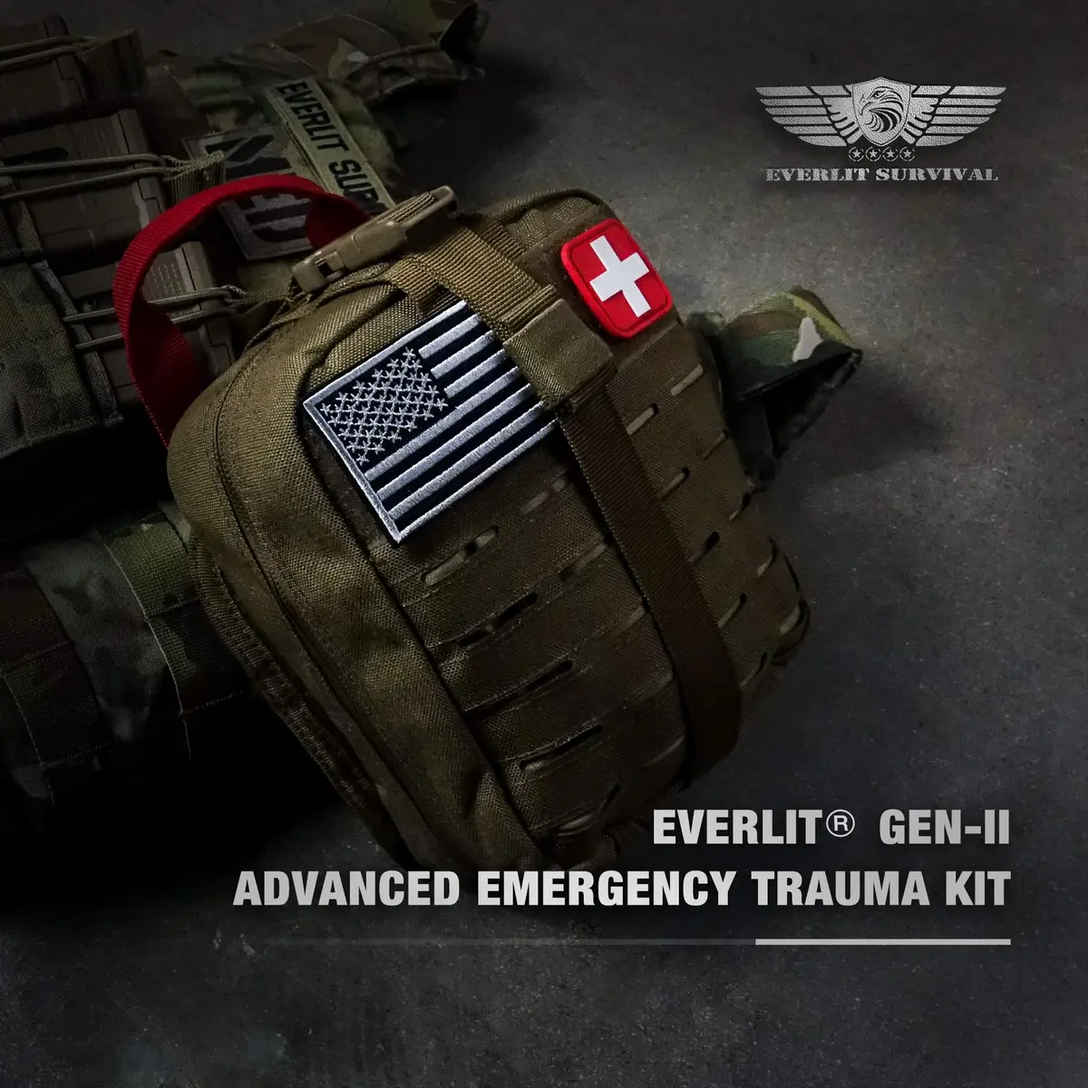 EVERLIT Advanced Emergency Trauma Kit, 92 Piece Set | Military-Grade First Aid for Outdoors & Disasters - view 3