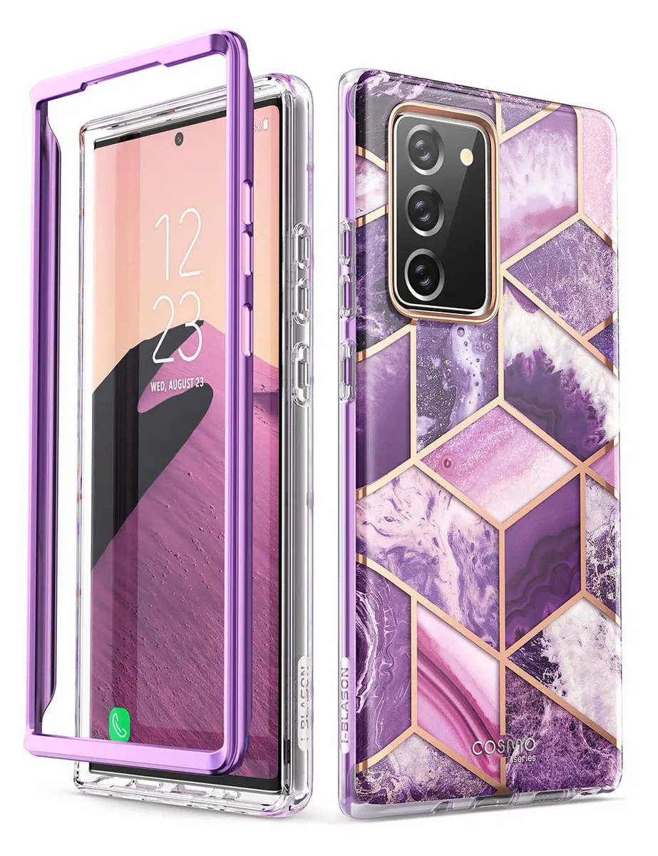 i-Blason Cosmo Series Case for Galaxy Note 20 5G 6.7 in | Marble Purple, Drop Tested - main product image