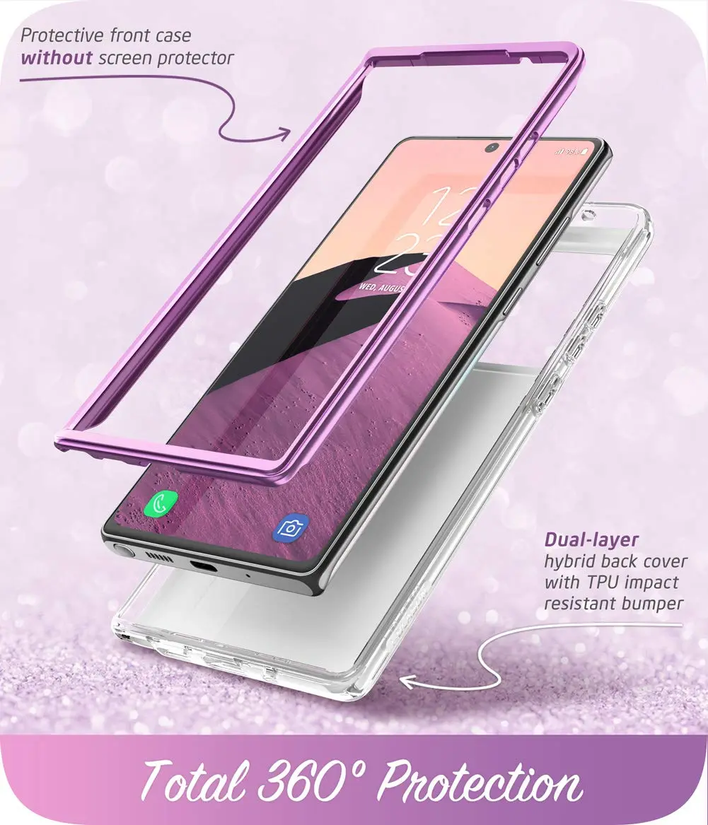 i-Blason Cosmo Series Case for Galaxy Note 20 5G 6.7 in | Marble Purple, Drop Tested - view 2