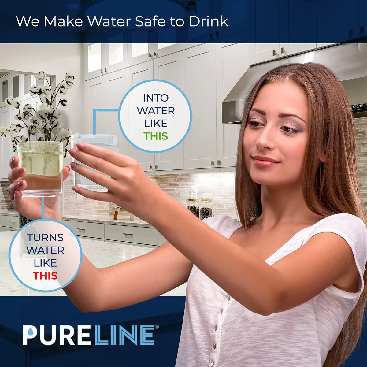 Pureline Refrigerator Water Filter 3 Count (7.5 x 9.75 x 7 inches) | NSF Certified for Taste & Odor Reduction - view 4