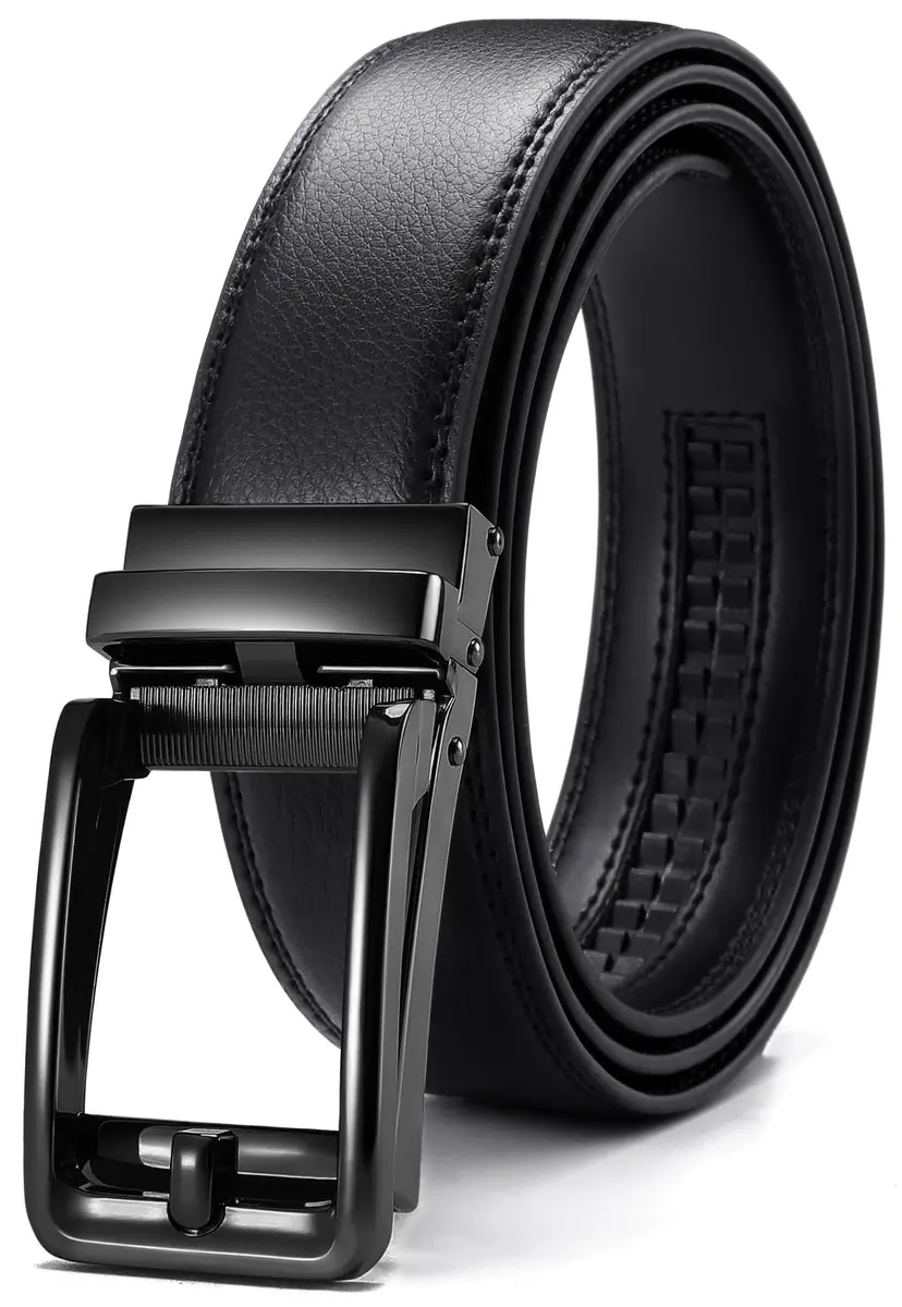 CHAOREN Leather Ratchet Belt for Men - 1 3/8" Adjustable Waist 32"-38" | Trim to Fit, Scratch Resistant Buckle - main product image