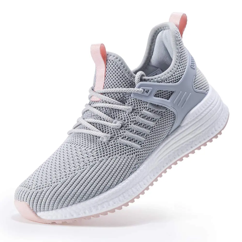 SDolphin Womens Running Tennis Shoes Grey | Breathable Mesh Memory Foam Lightweight - main product image