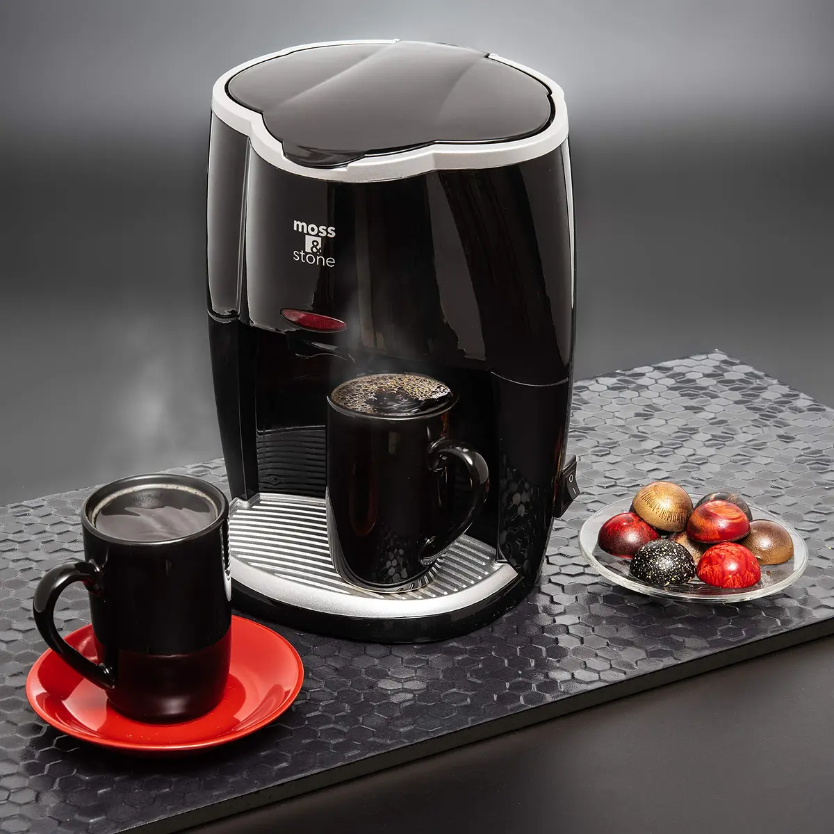 Moss & Stone Mini Drip Coffee Maker with 2 Mugs, 5oz Capacity | Compact Single Serve Brewer - view 6