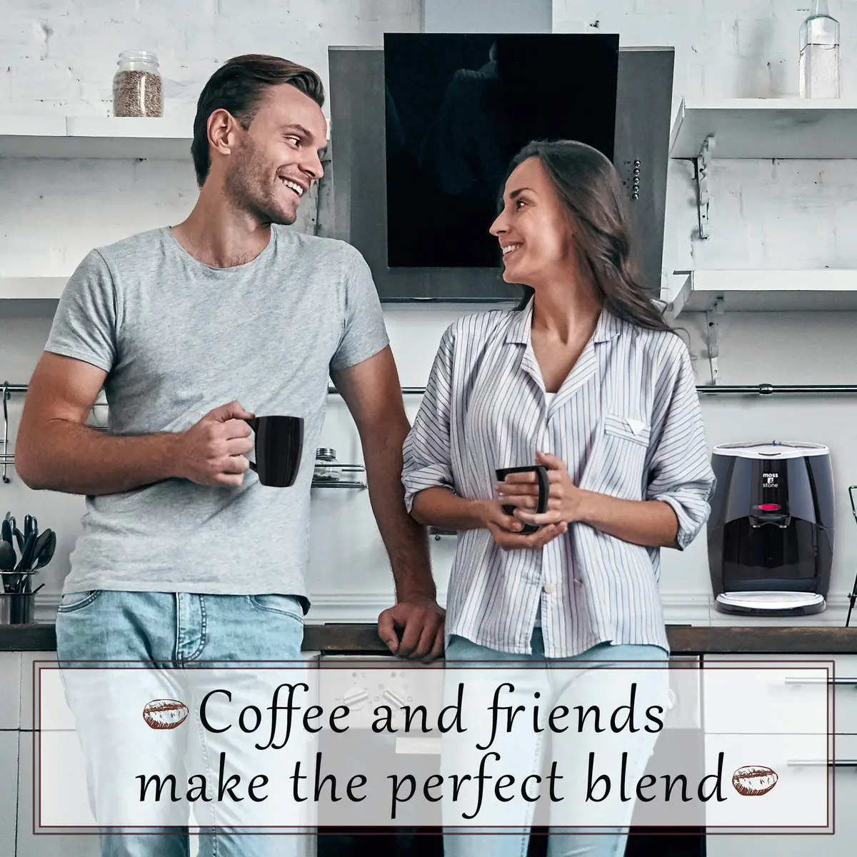 Moss & Stone Mini Drip Coffee Maker with 2 Mugs, 5oz Capacity | Compact Single Serve Brewer - view 7