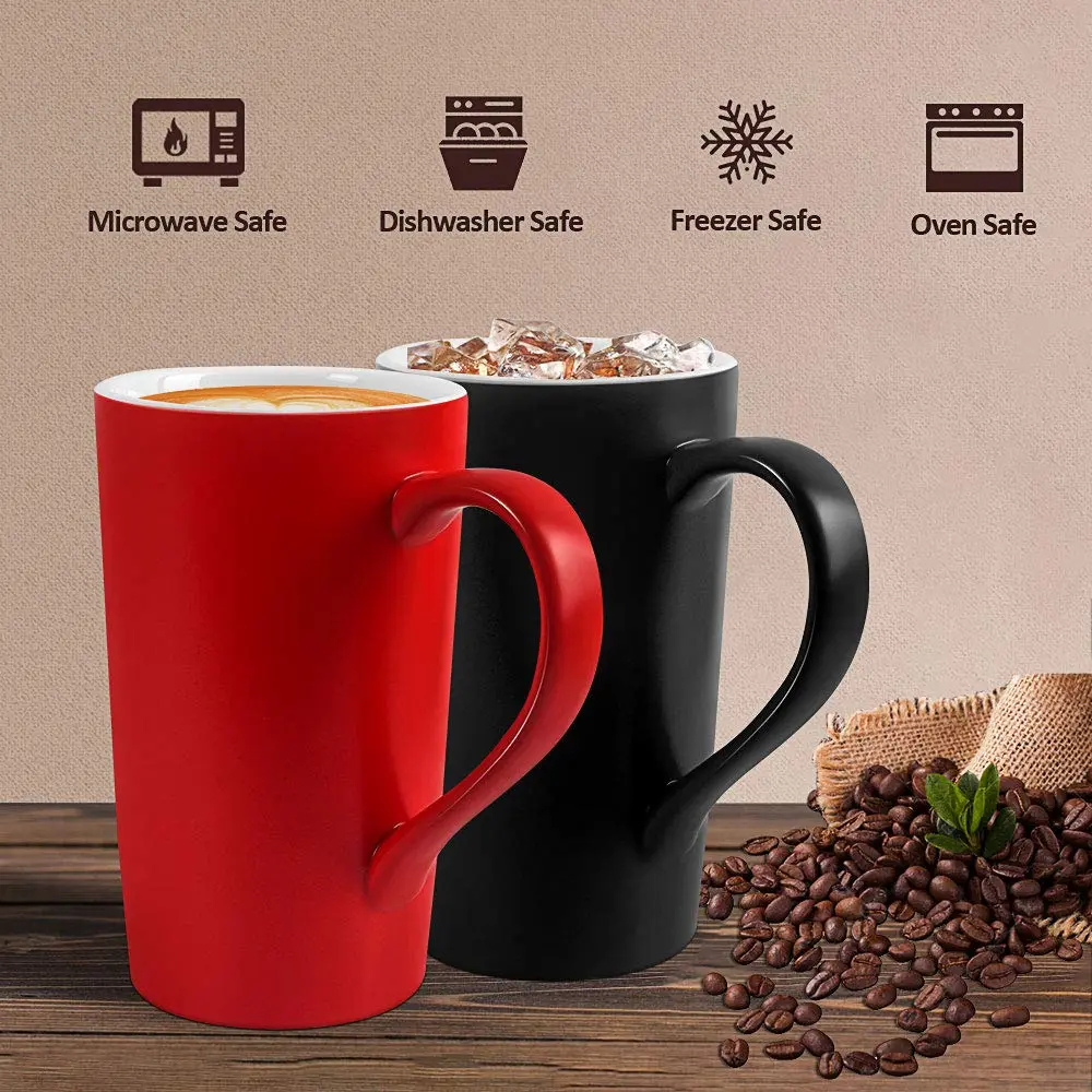 Smilatte 20 oz Large Coffee Mugs Set of 2 | Durable Ceramic Drinkware for Dad Men - view 7