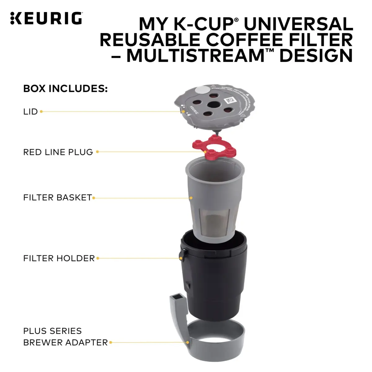 Keurig My K-Cup Reusable Coffee Filter Gray | Brew Ground Coffee with MultiStream Technology - view 4