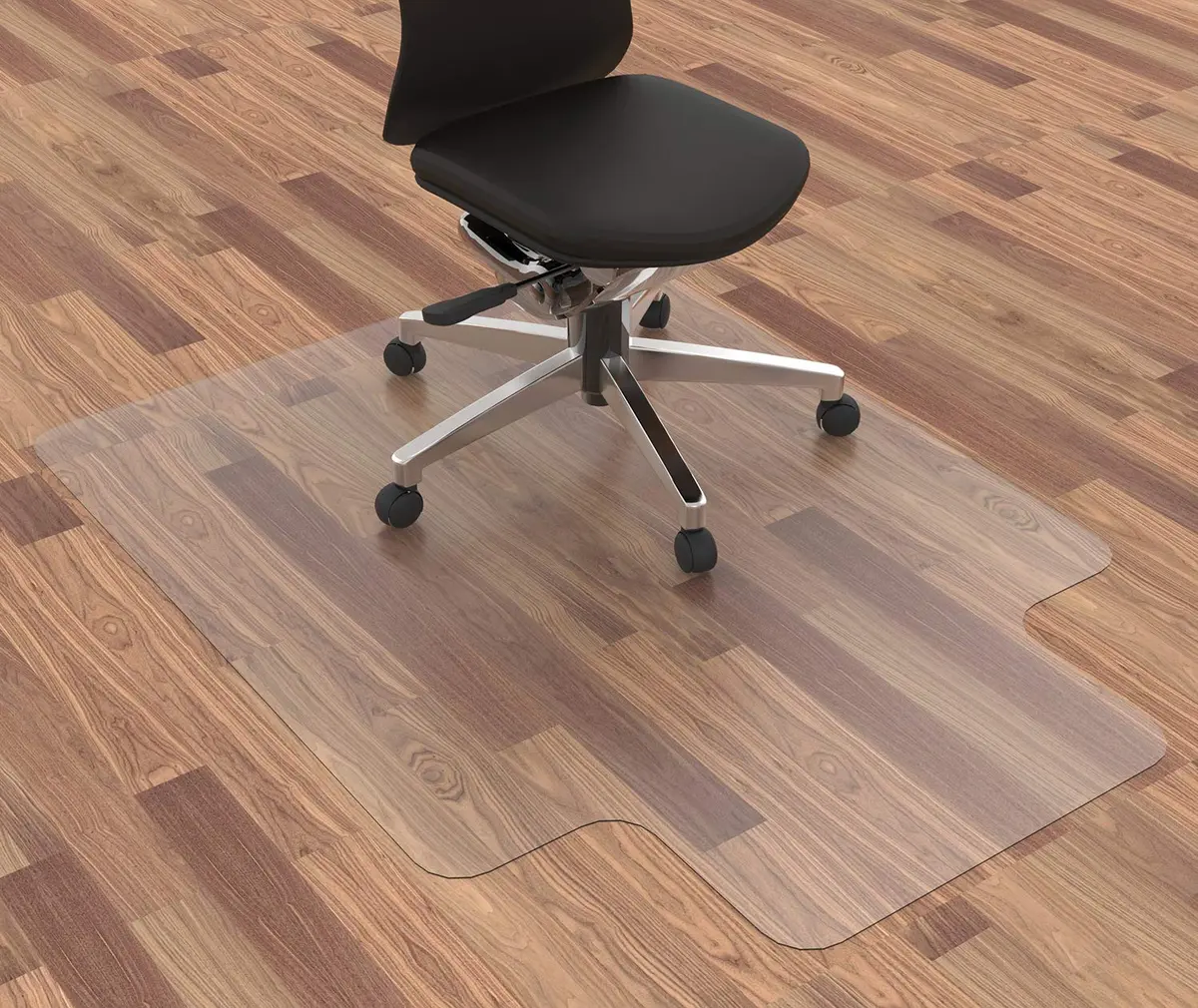 HOMEK Clear Office Chair Mat for Hardwood Floor 91cm x 122cm (36"x 48") | Protects Floors from Scratches - main product image