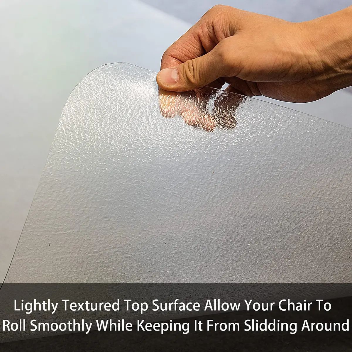 HOMEK Clear Office Chair Mat for Hardwood Floor 91cm x 122cm (36"x 48") | Protects Floors from Scratches - view 3