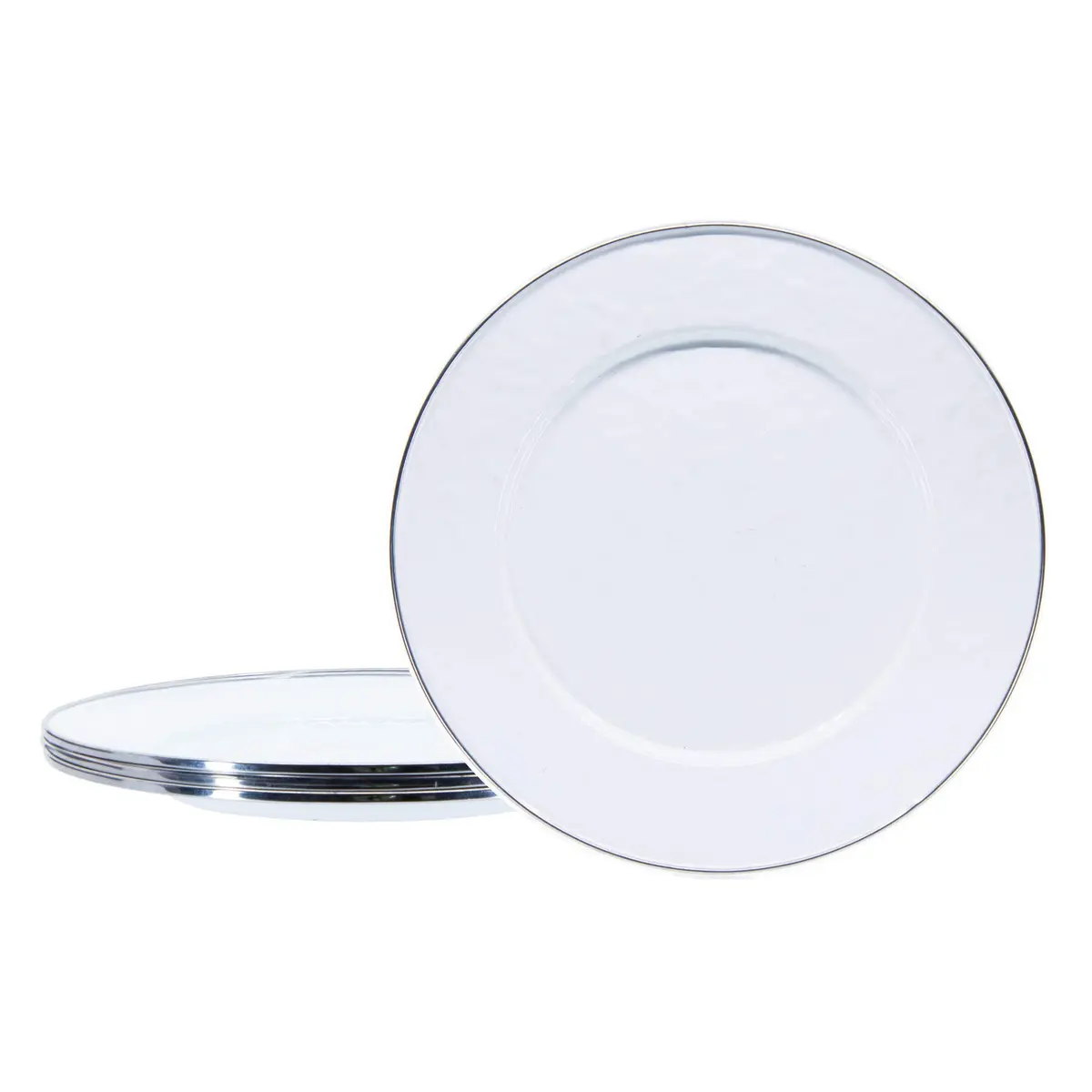 Golden Rabbit Enamelware Dinner Plates 10.5 inch (26.67 cm) Set of 4 | Handcrafted Porcelain Enamel on Carbon Steel - main product image