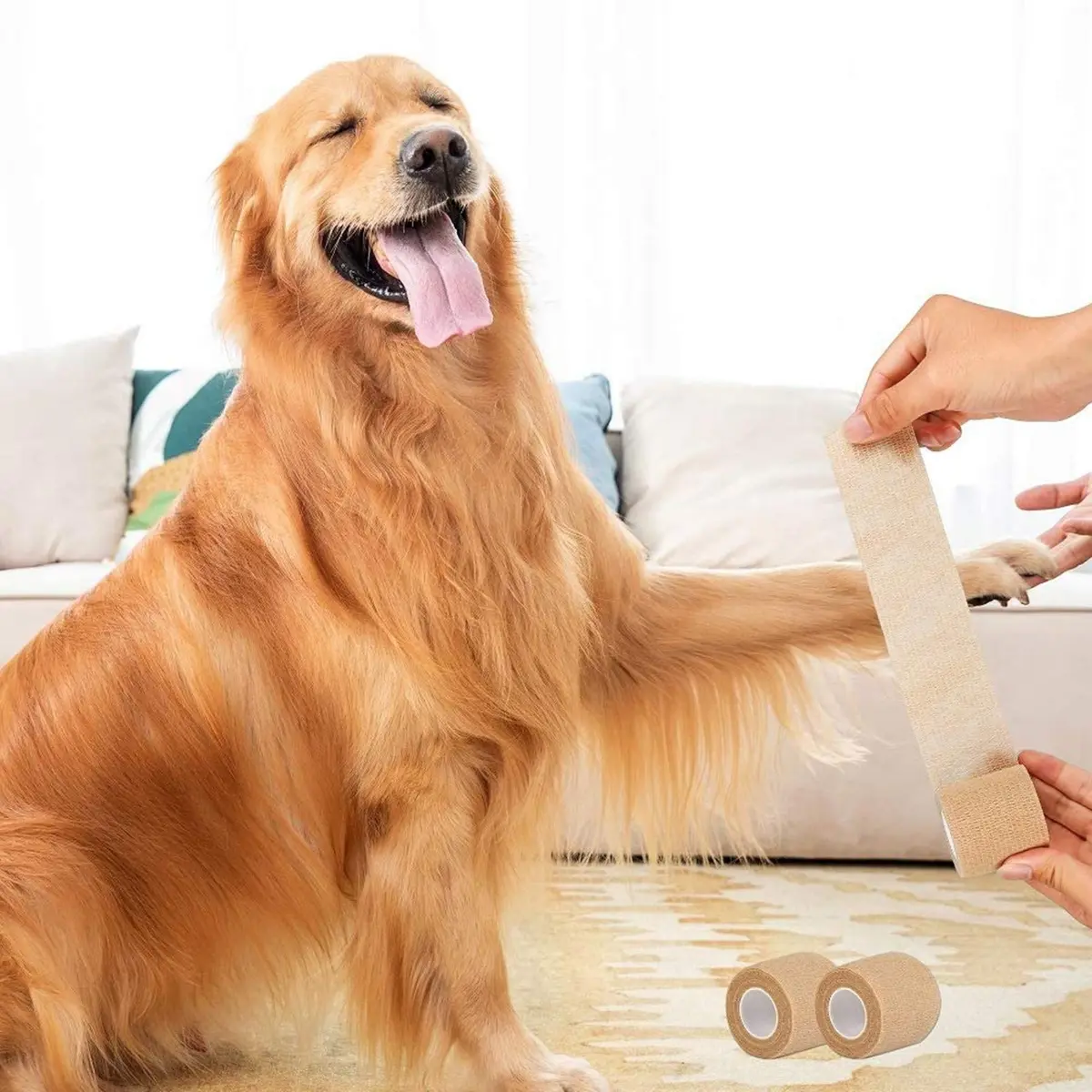 Mooerca Self Adherent Cohesive Wrap Bandages 2'' | Breathable Elastic First Aid Tape for Sports & Wound Care - view 2