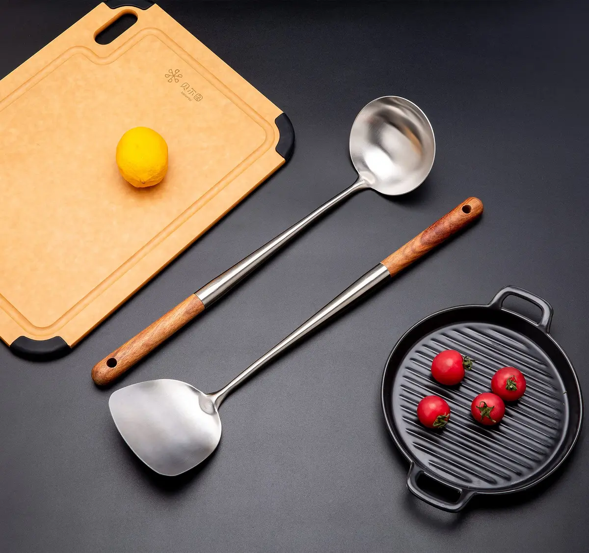 FJNATINH Wok Spatula - 17 Inch Stainless Steel Wok Turner for Cast Iron Skillet | Durable, Heat-Resistant & Dishwasher Safe - view 5
