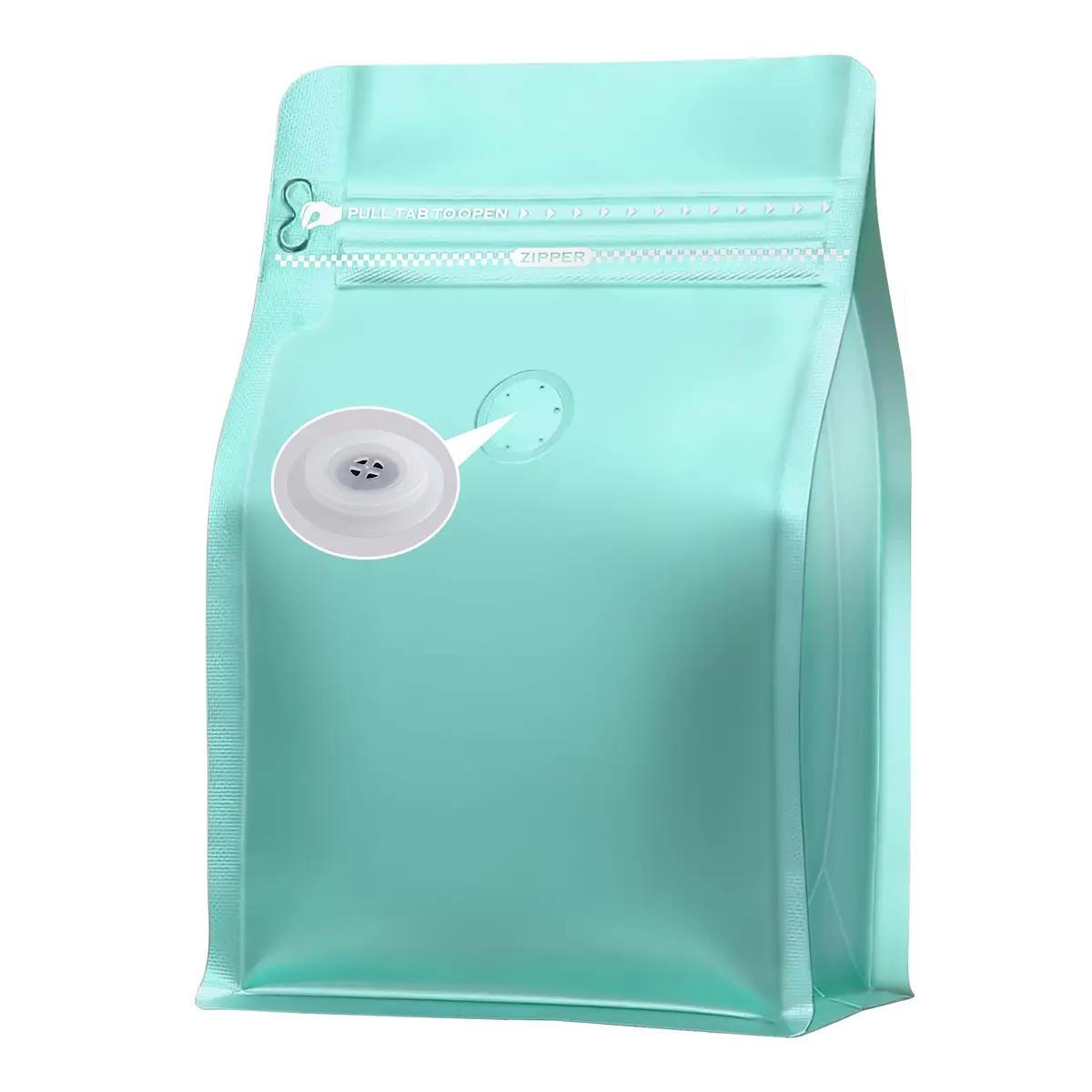 REMTAP Blue 8oz (227g) Coffee Bags with Valve | 50-Piece Airtight & Reusable Storage Pouches - main product image