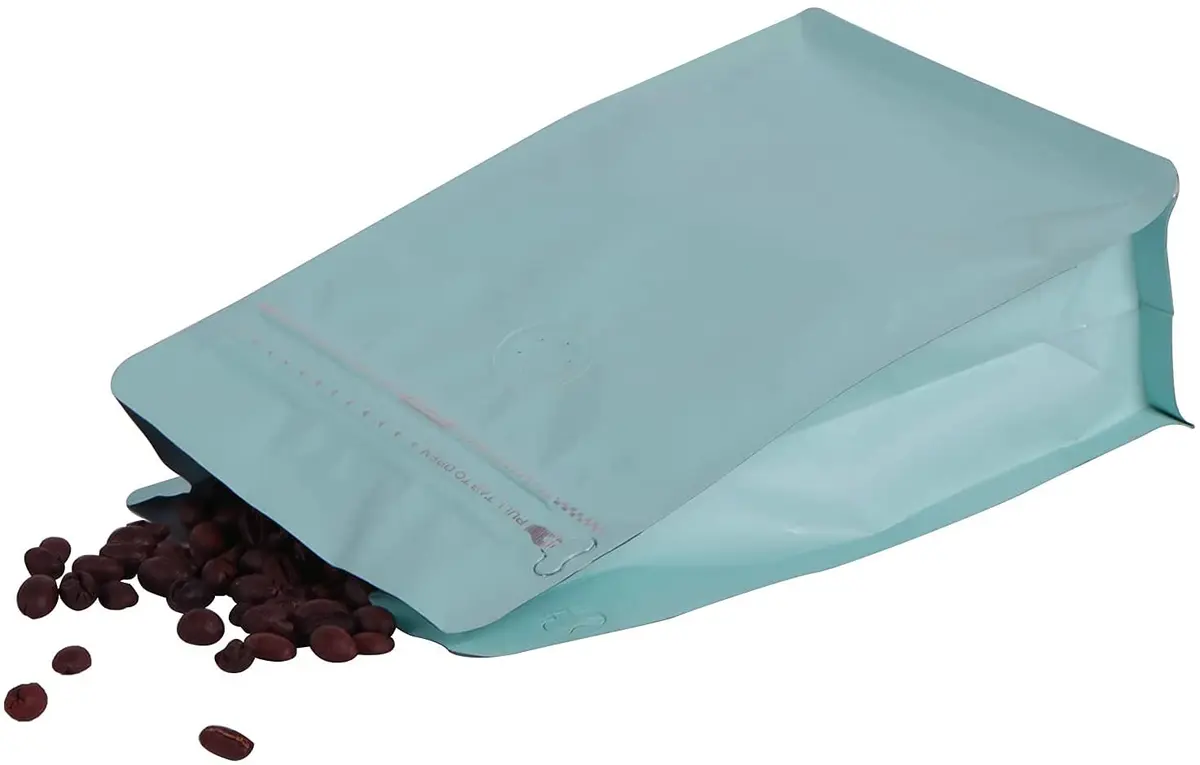 REMTAP Blue 8oz (227g) Coffee Bags with Valve | 50-Piece Airtight & Reusable Storage Pouches - view 4