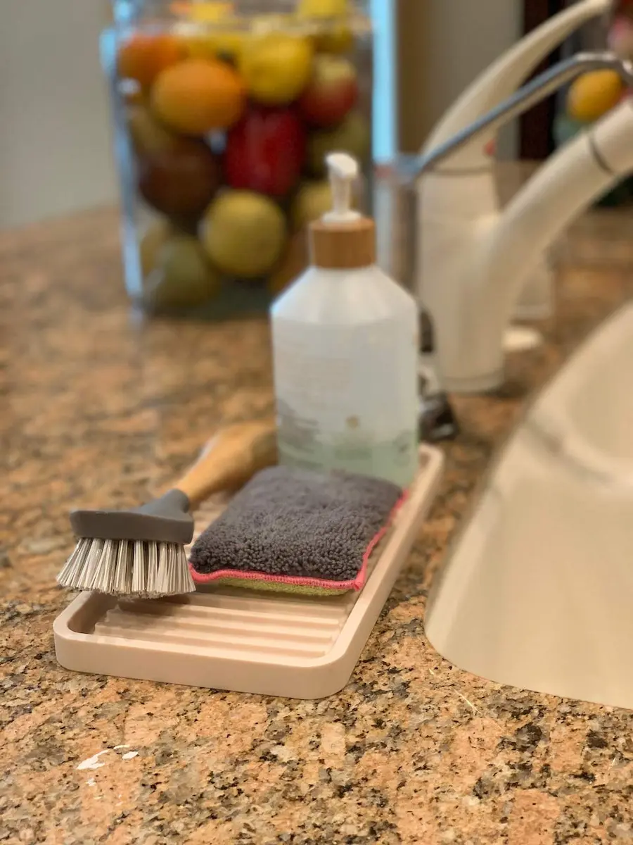 Happitasa Silicone Sink and Surface Organizer Tray, 10"x5.25" | Heat Safe & Dishwasher Safe - view 9