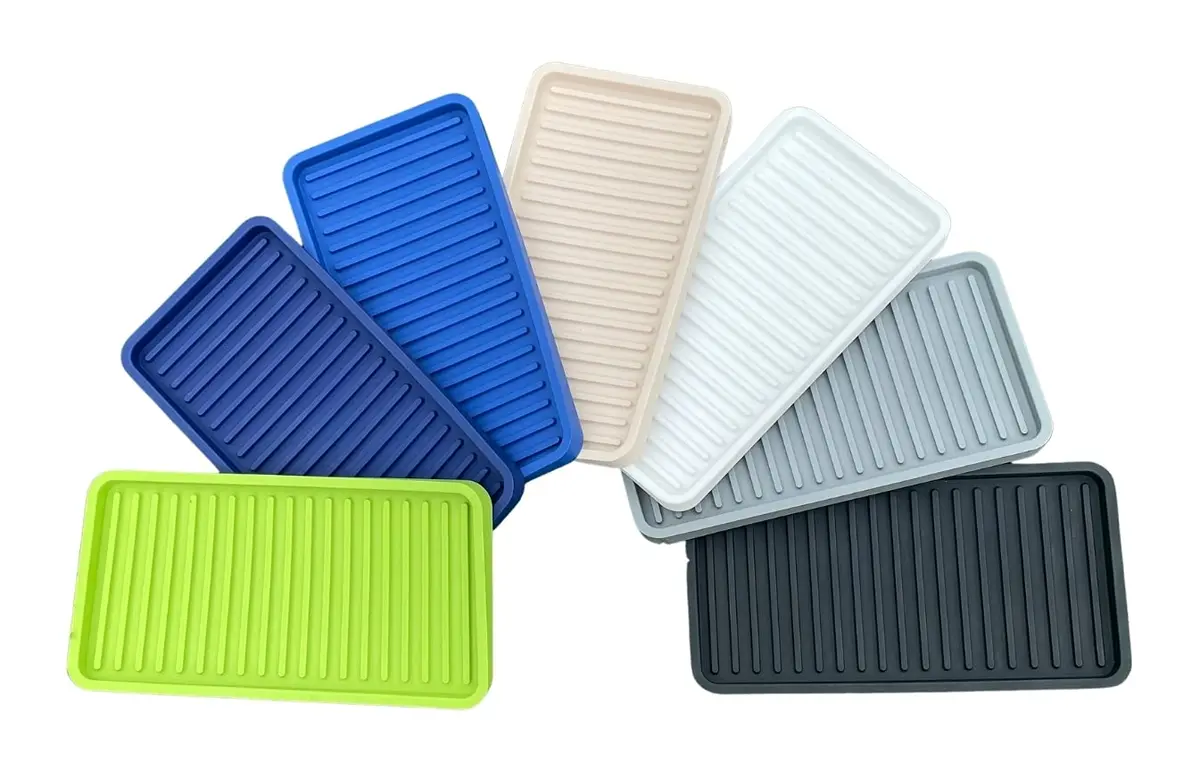 Happitasa Silicone Sink and Surface Organizer Tray, 10"x5.25" | Heat Safe & Dishwasher Safe - view 10