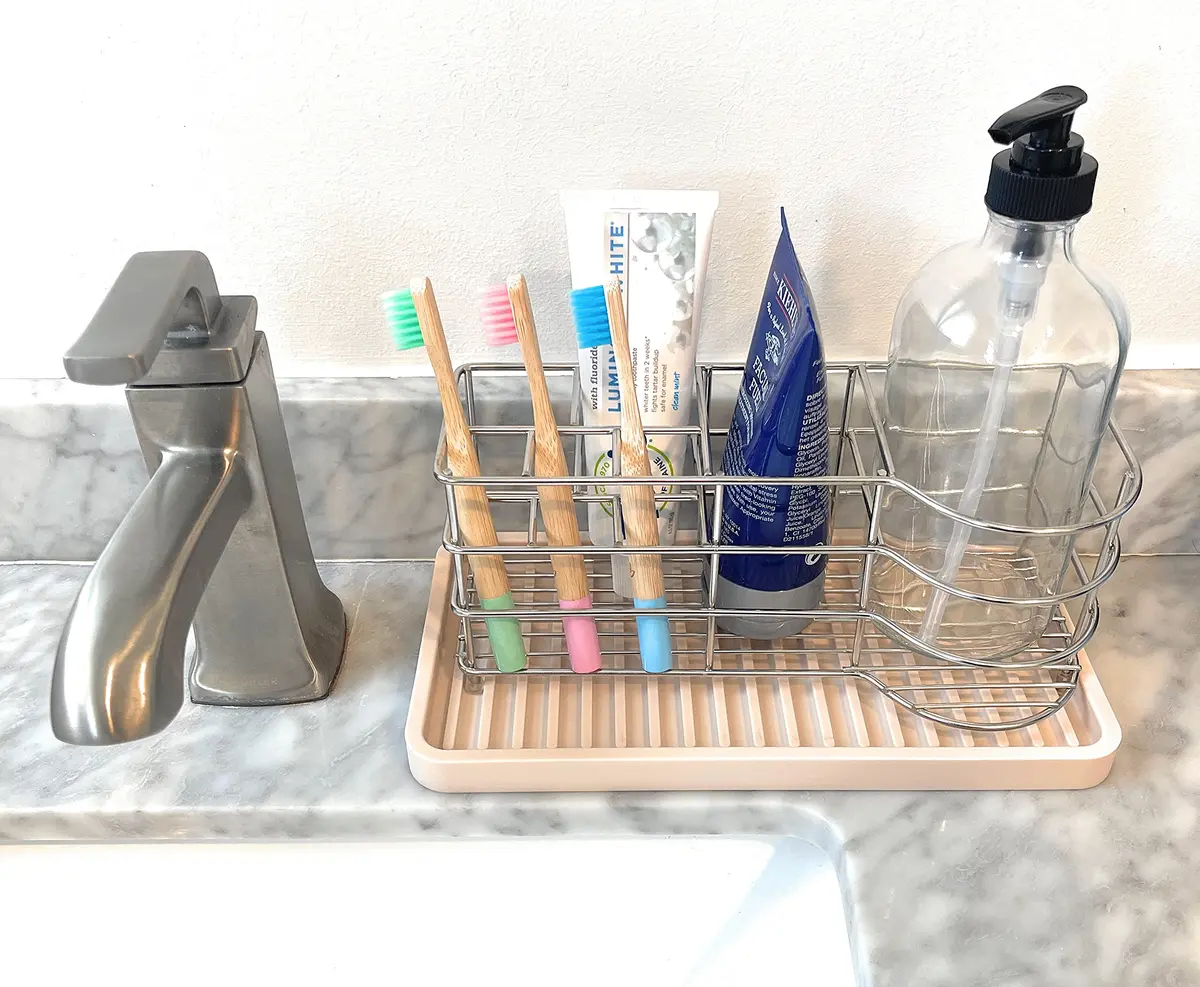Happitasa Silicone Sink and Surface Organizer Tray, 10"x5.25" | Heat Safe & Dishwasher Safe - view 5