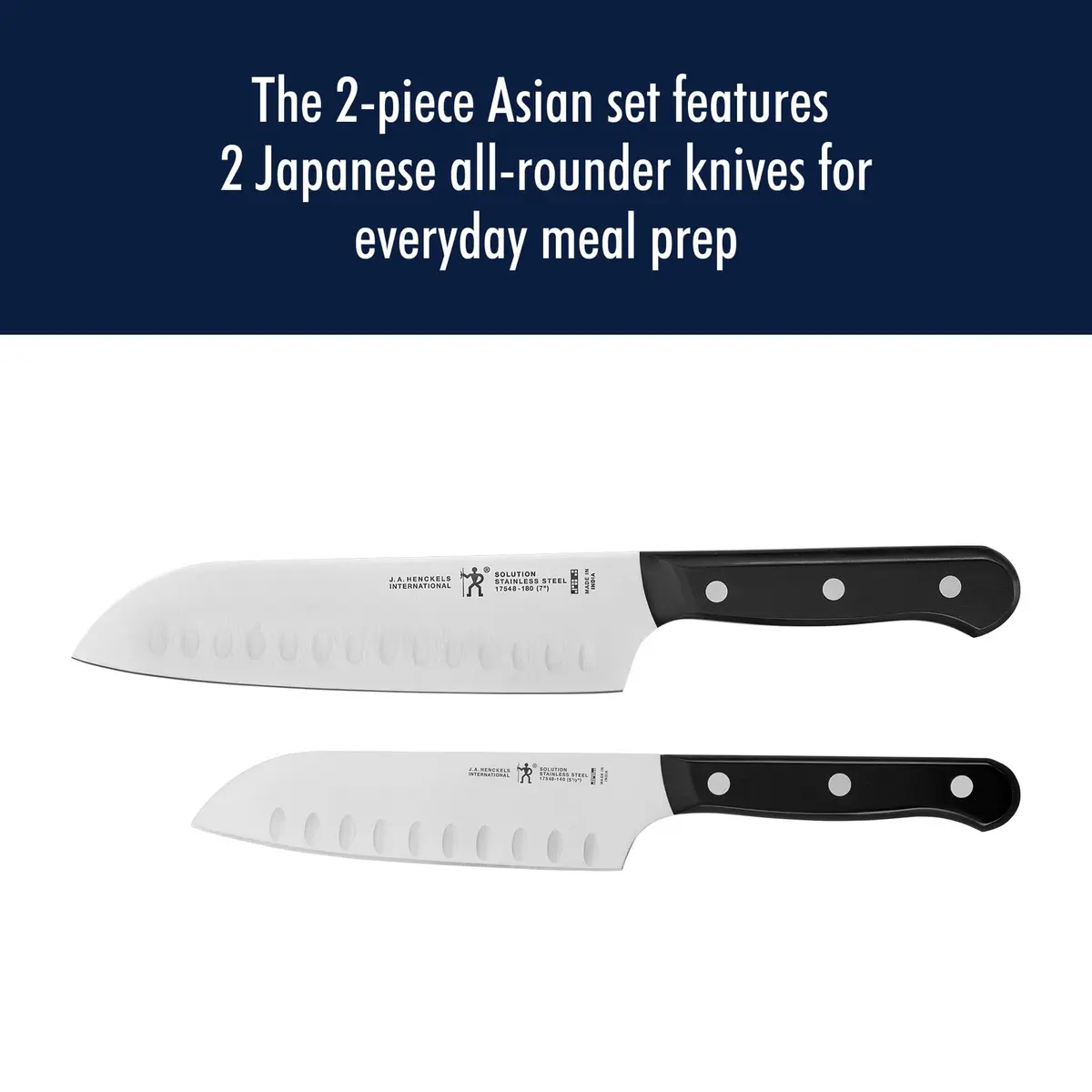 HENCKELS Solution Santoku Knife Set 2-pc | Razor-Sharp, German Engineered - view 2