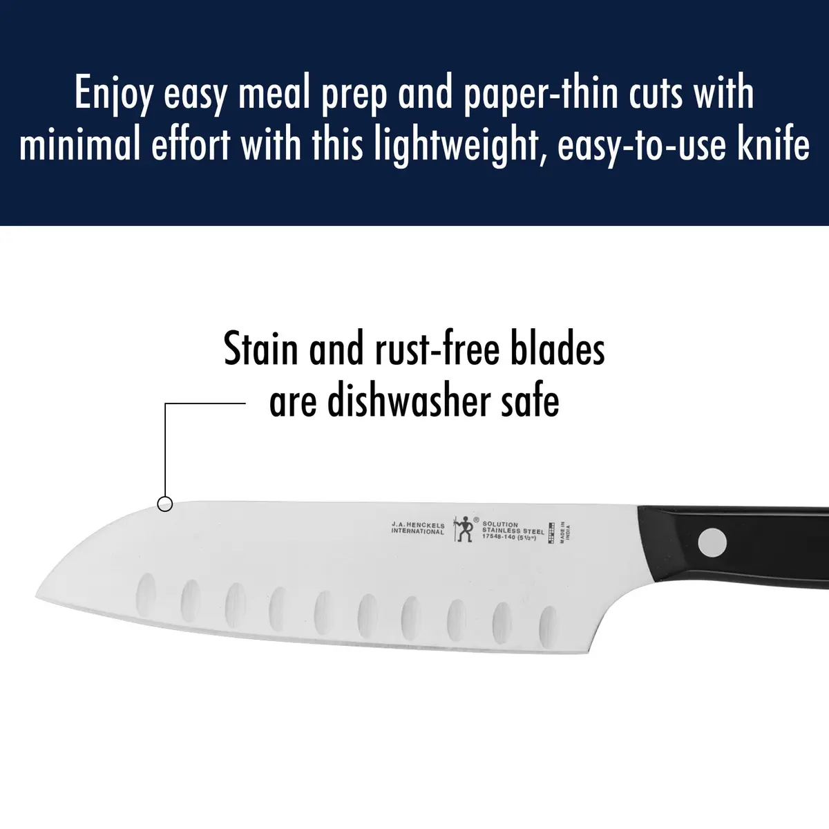 HENCKELS Solution Santoku Knife Set 2-pc | Razor-Sharp, German Engineered - view 4