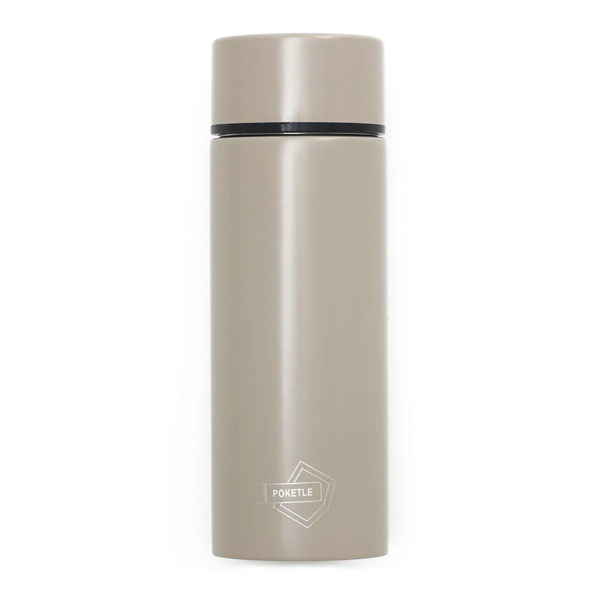 IPPINKA Poketle Personal Insulated Bottle 120ml | Lightweight Stainless Steel Beige - main product image