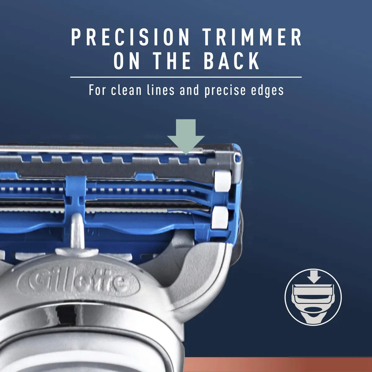King C. Gillette Neck Razor Handle with 2 Precision Blades | Designed for Sensitive Necks - view 5