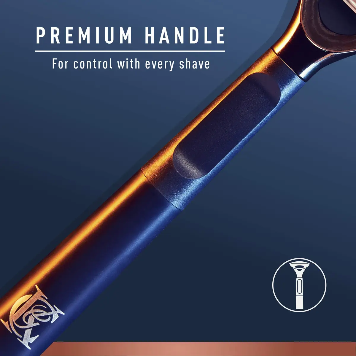 King C. Gillette Neck Razor Handle with 2 Precision Blades | Designed for Sensitive Necks - view 6