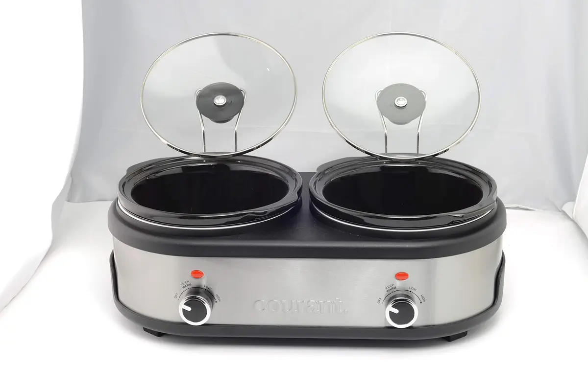 Courant Double Slow Cooker 2.5 Quart | Individual Pots with Easy Cooking & Dishwasher Safe Stoneware - view 4