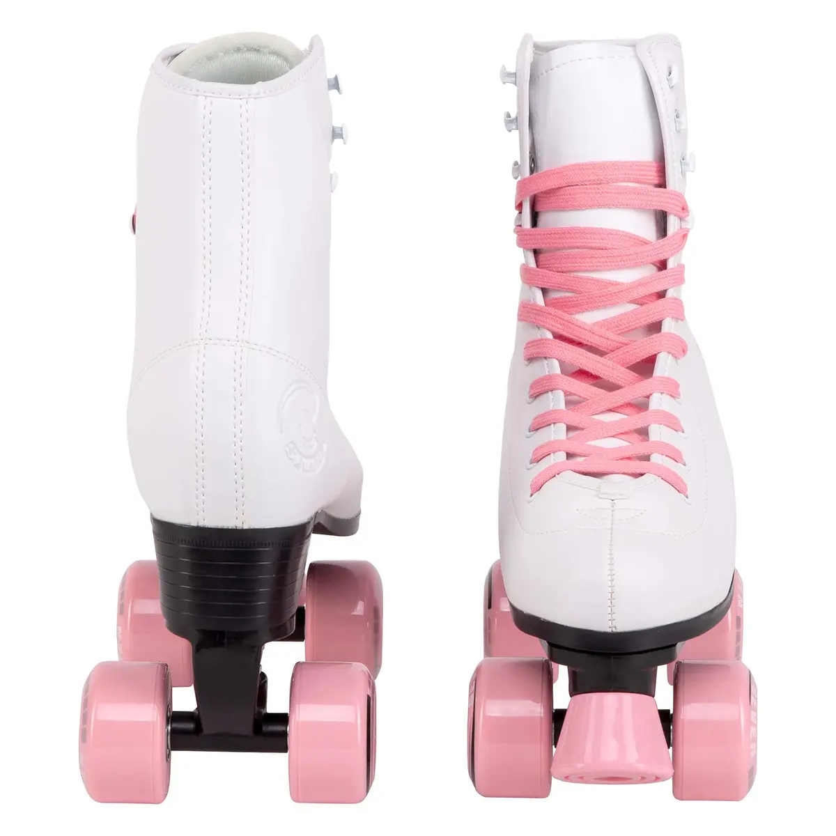 C SEVEN C7skates Quad Roller Skates | Retro Design (Candy Pink, Youth 2) with Wide Wheels & Outdoor Suitability - view 4