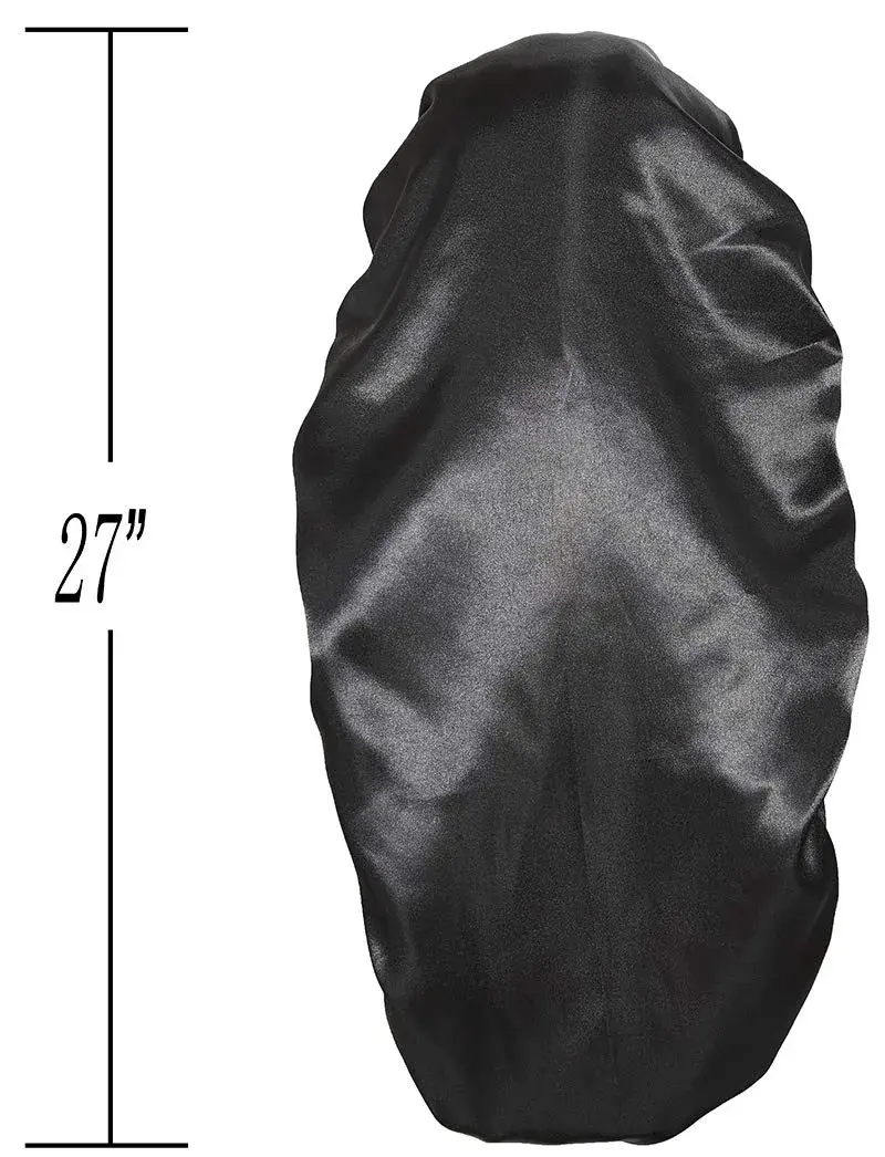 Wbfwbb Extra Long Satin Braid Bonnet for Sleeping | Adjustable Drawstring Hair Wrap for Braids, Curly, Long Hair - view 2