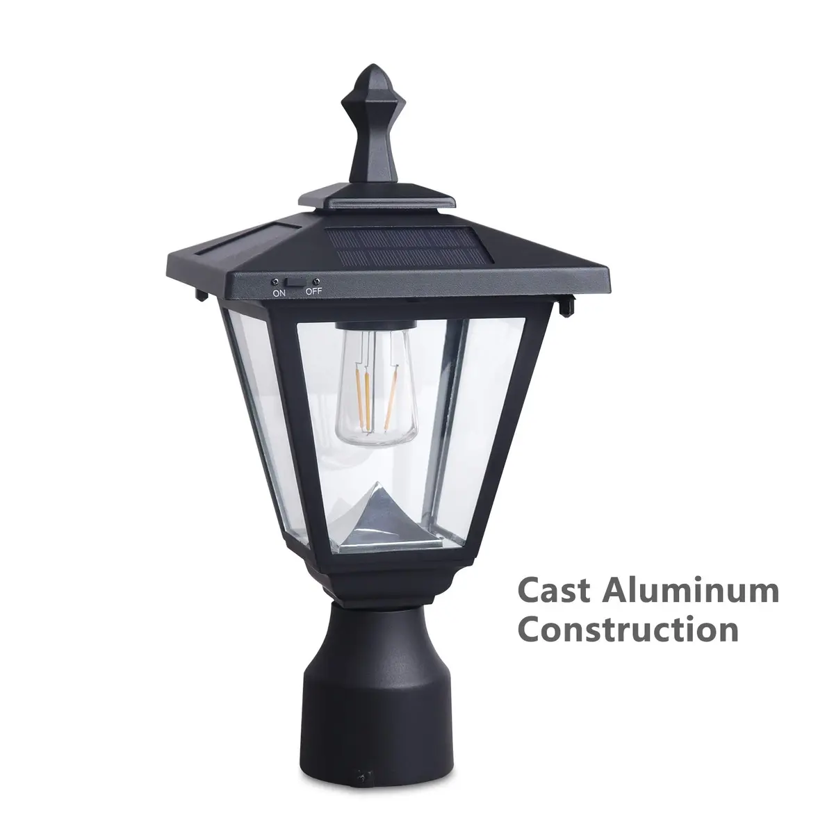 KMC LIGHTING Solar Post Light ST4330Q-A | Waterprooff Aluminum Outdoor Garden Lamp - view 4
