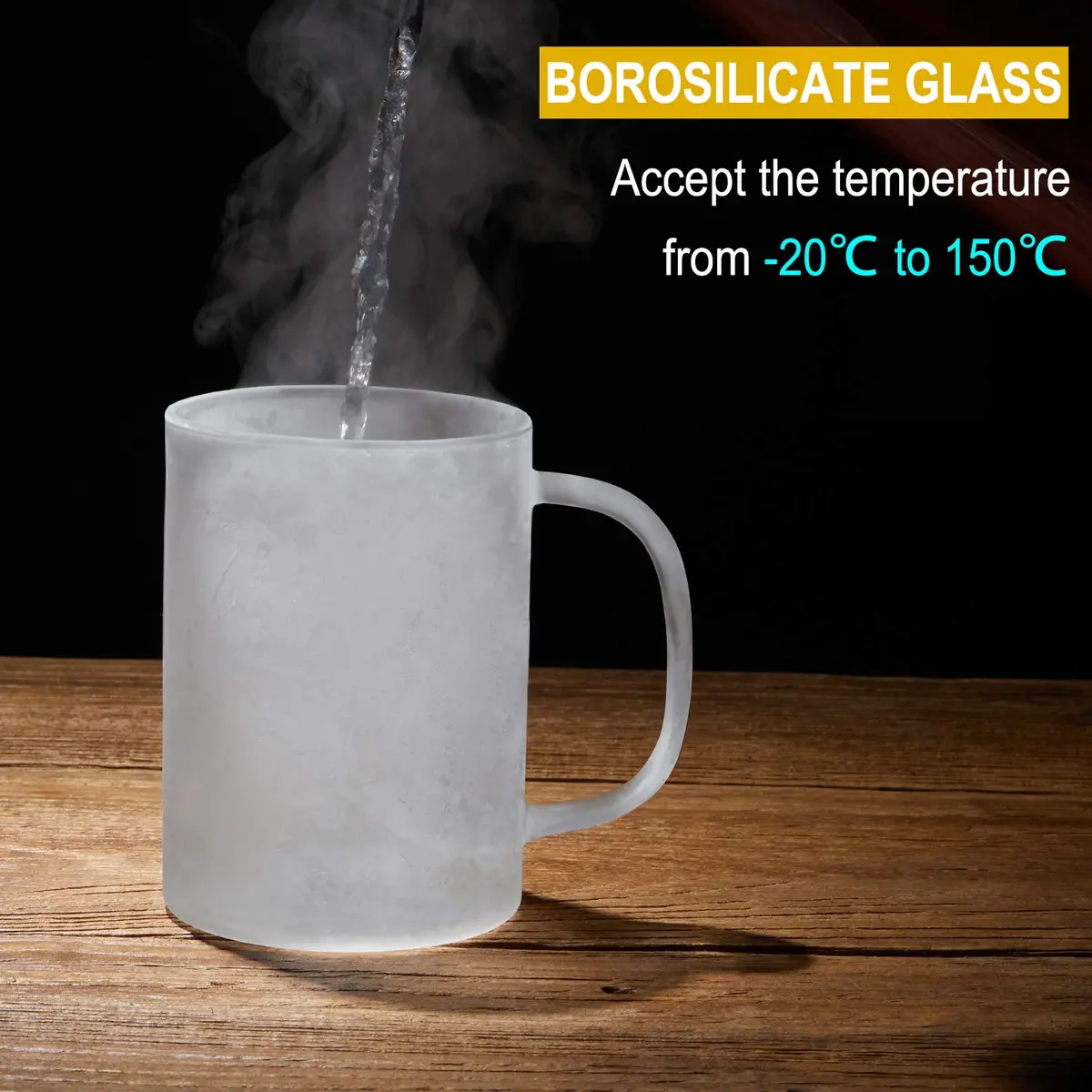 Enindel Glass Tea Mug with Infuser & Lid | 20 OZ Borosilicate, Dishwasher & Microwave Safe - view 3