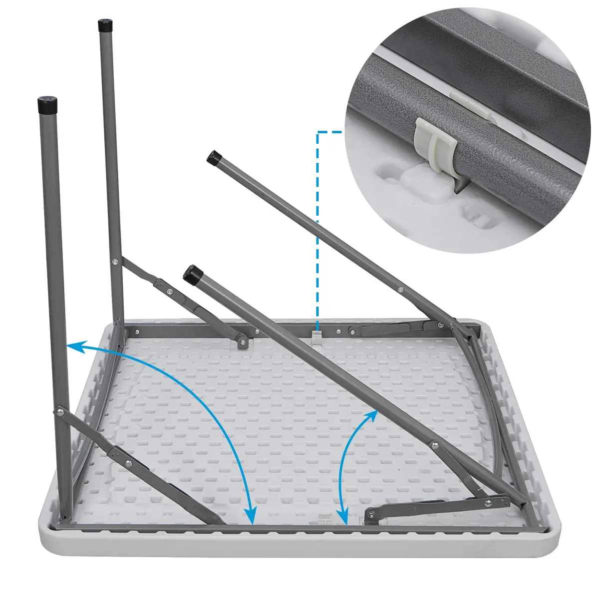 ZENY 3 Foot Portable Folding Table Camping Picnic Table Indoor Outdoor Dining Party Picnic Plastic Table | Lightweight & Durable - view 6
