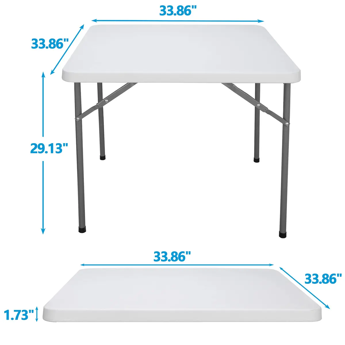 ZENY 3 Foot Portable Folding Table Camping Picnic Table Indoor Outdoor Dining Party Picnic Plastic Table | Lightweight & Durable - view 4