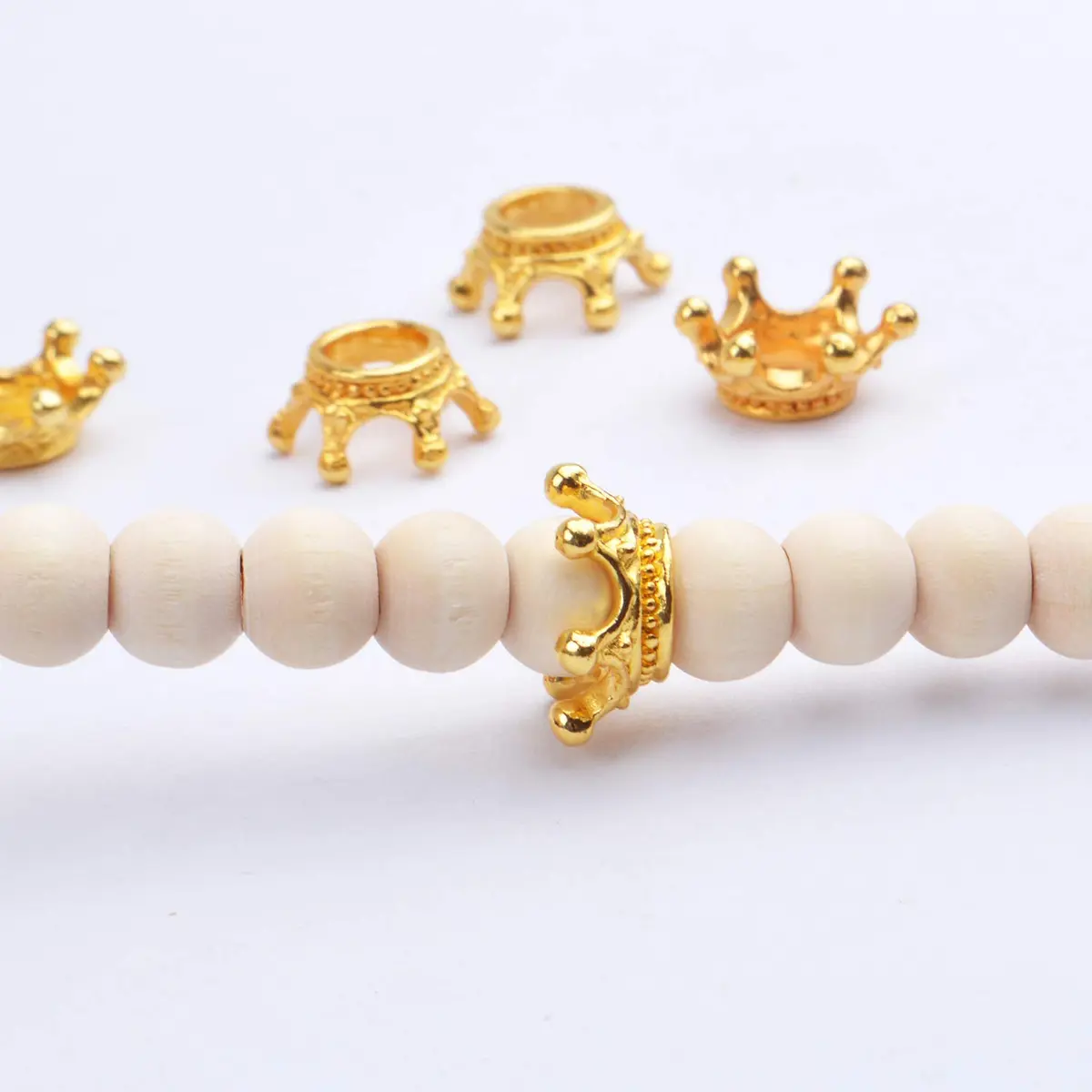 BronaGrand 50pcs Crown Shape Charms Loose Beads Alloy Spacer Beads 13x10mm | DIY Jewelry Connector - view 5