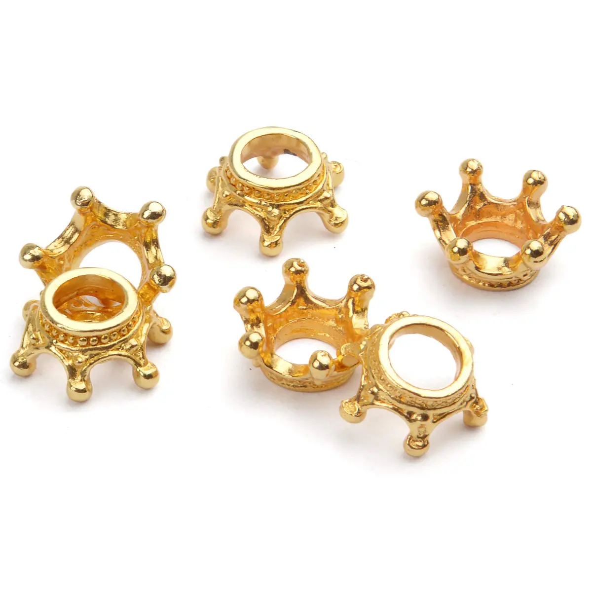 BronaGrand 50pcs Crown Shape Charms Loose Beads Alloy Spacer Beads 13x10mm | DIY Jewelry Connector - view 6