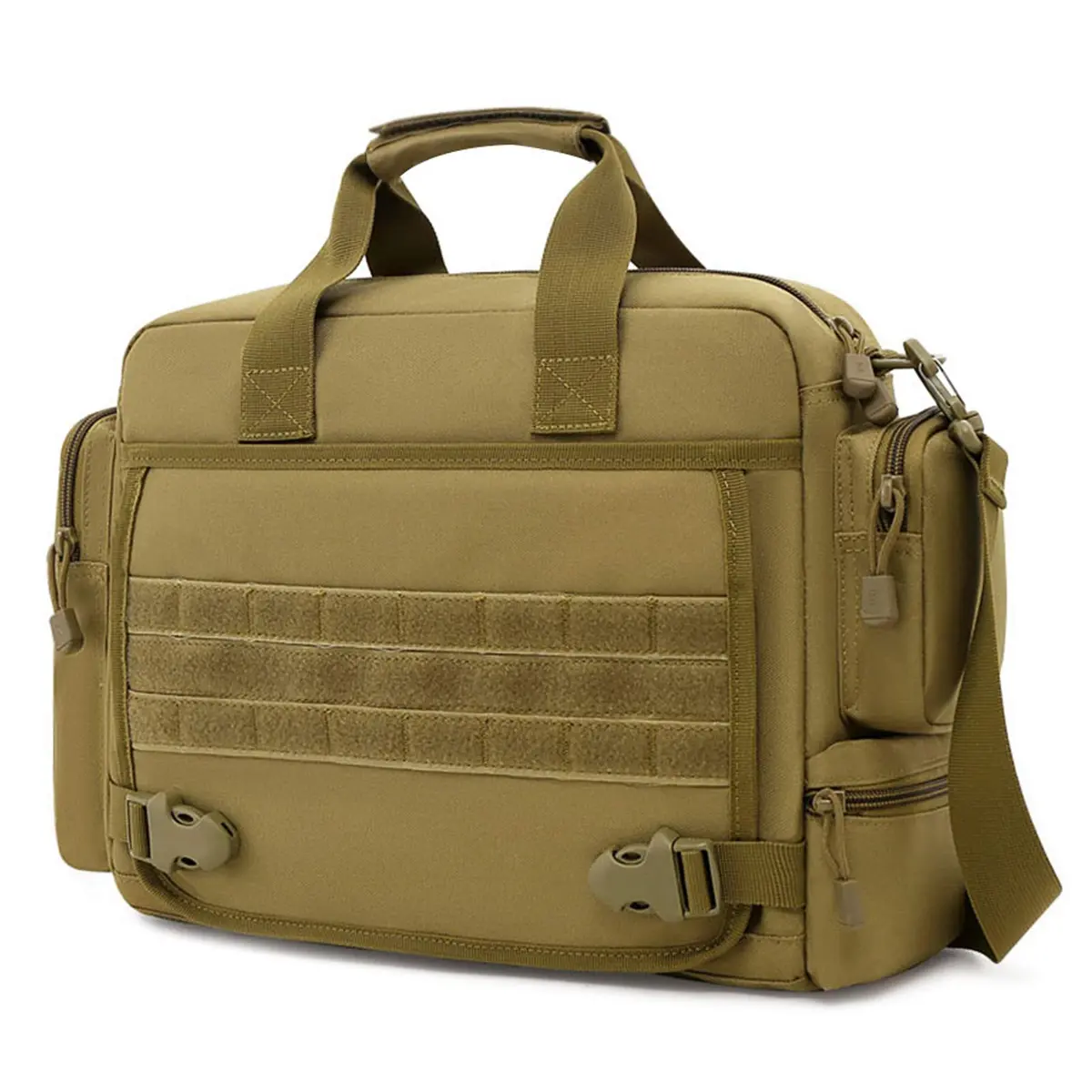 CamGo Tactical Briefcase 14 inch Laptop Messenger Bag Military Style Shoulder Bag Handbag for Men | Water-Resistant Nylon, Multiple Compartments, Military Design - main product image