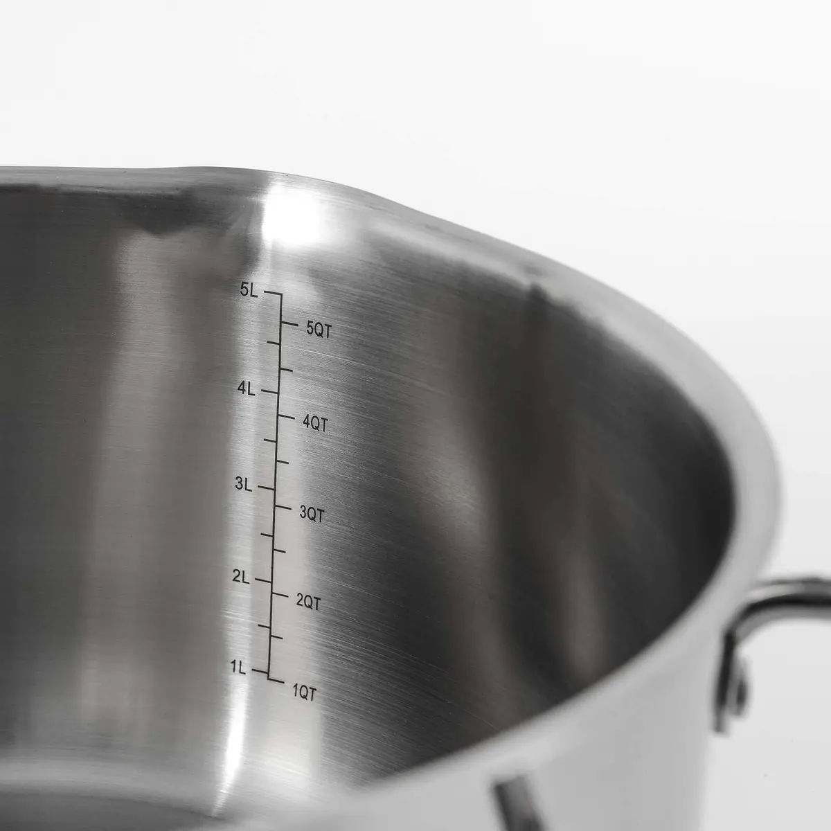Rorence 6 Quart (5.7L) Stainless Steel Stock Pot with Lid | Induction Compatible Pasta Pot for Boiling & Straining - view 3