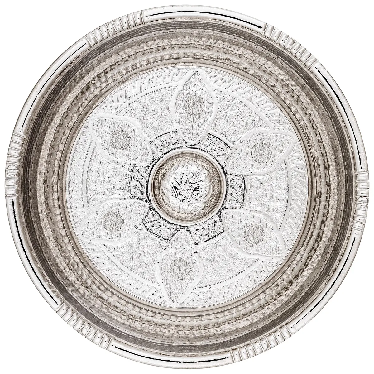 Alisveristime Traditional Turkish Hammam Bowl Silver Zamac 20 cm (7.87 in) | Authentic Turkish Bath Accessory - view 4