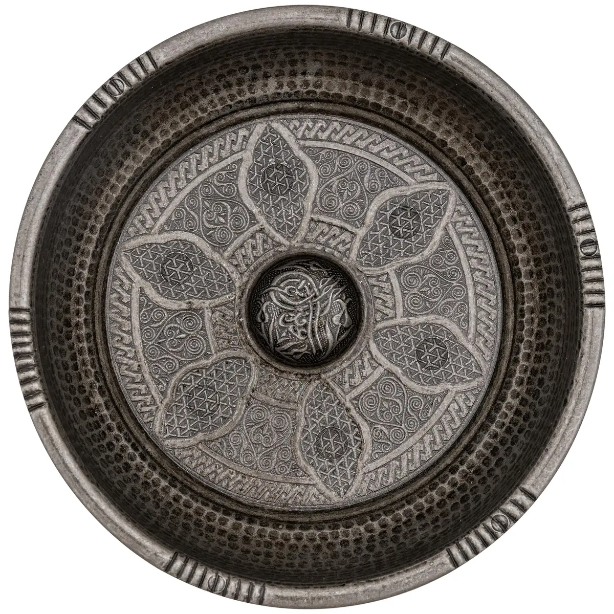 Alisveristime Turkish Hammam Bowl Black 20 cm (7.87 in) | Authentic Zamac with Turkish Motifs - view 4
