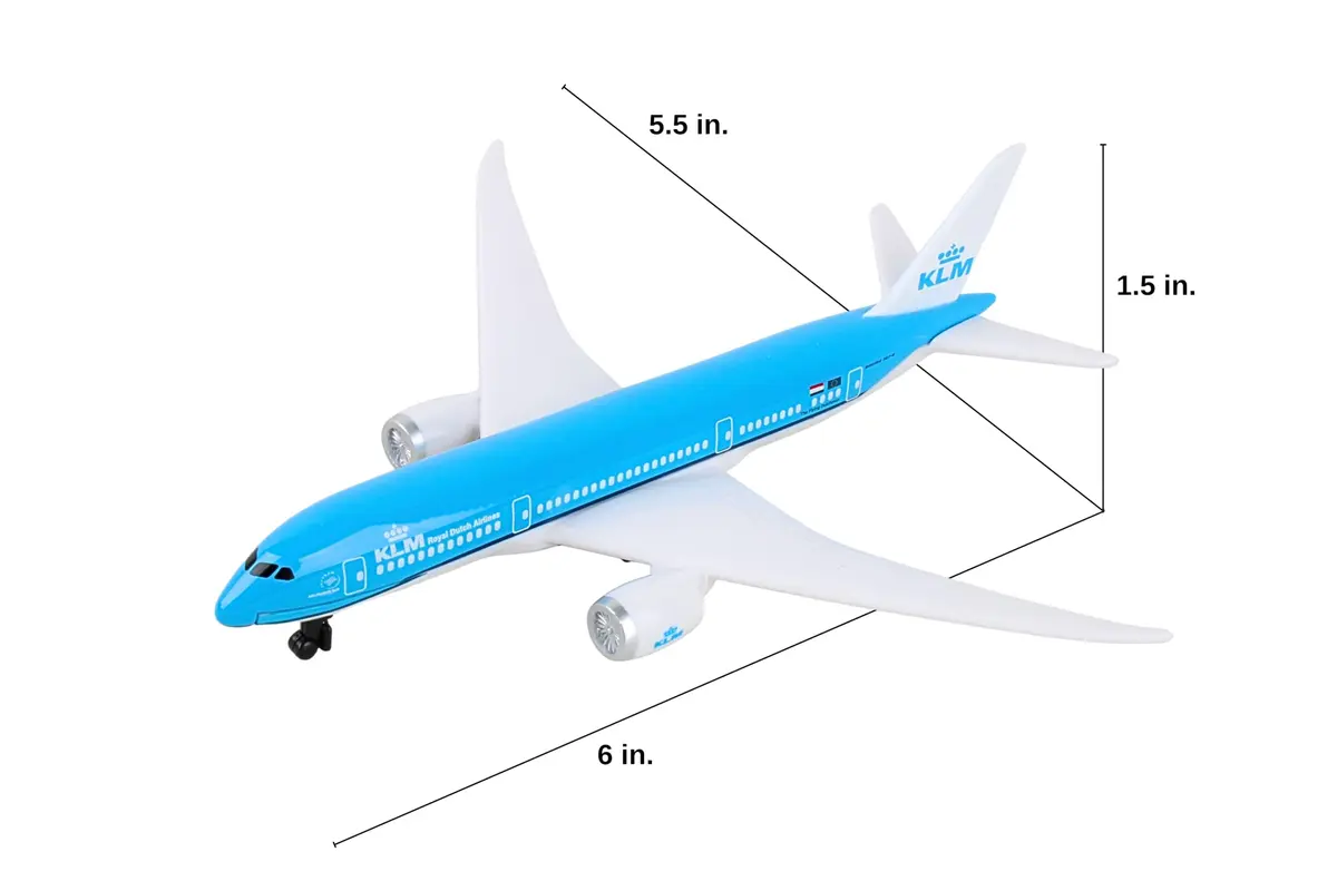 Daron KLM Single Plane Die-cast Toy Model Airplane | Authentic Licensed Aviation Collectible for Kids 3+ (15.2cm/6in) - view 2