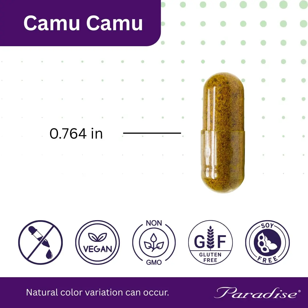 Paradise Herbs & Essentials Organic Camu Camu Extract 400 mg 180 Caps | Supports Immune & Antioxidant Health - view 8