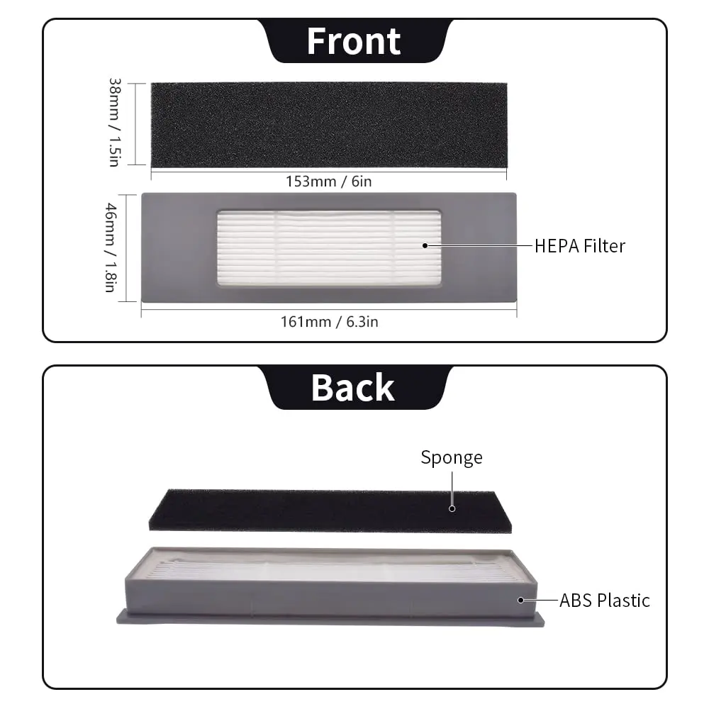 neutop Replacements for Ecovacs Deebot OZMO 920 950 T5 T8 T9 N7 N8 N10 | Compatible Vacuum Parts & Accessories - view 3