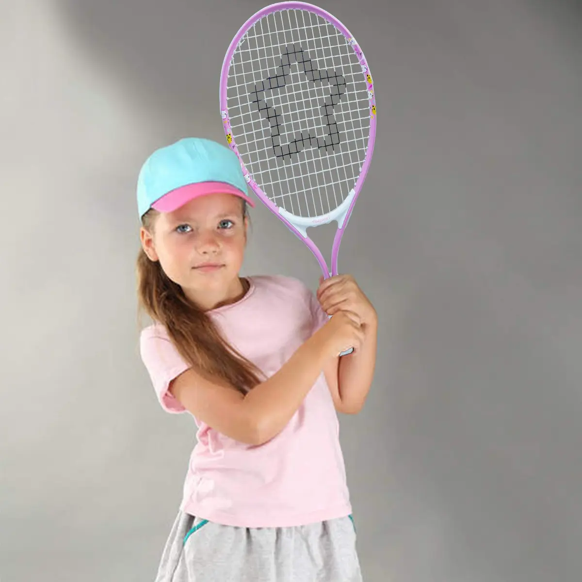AMA SPORT 19 inch Kids Tennis Racket | Aluminum Frame, 80 sq in Head Size, 4 inch Grip - view 6