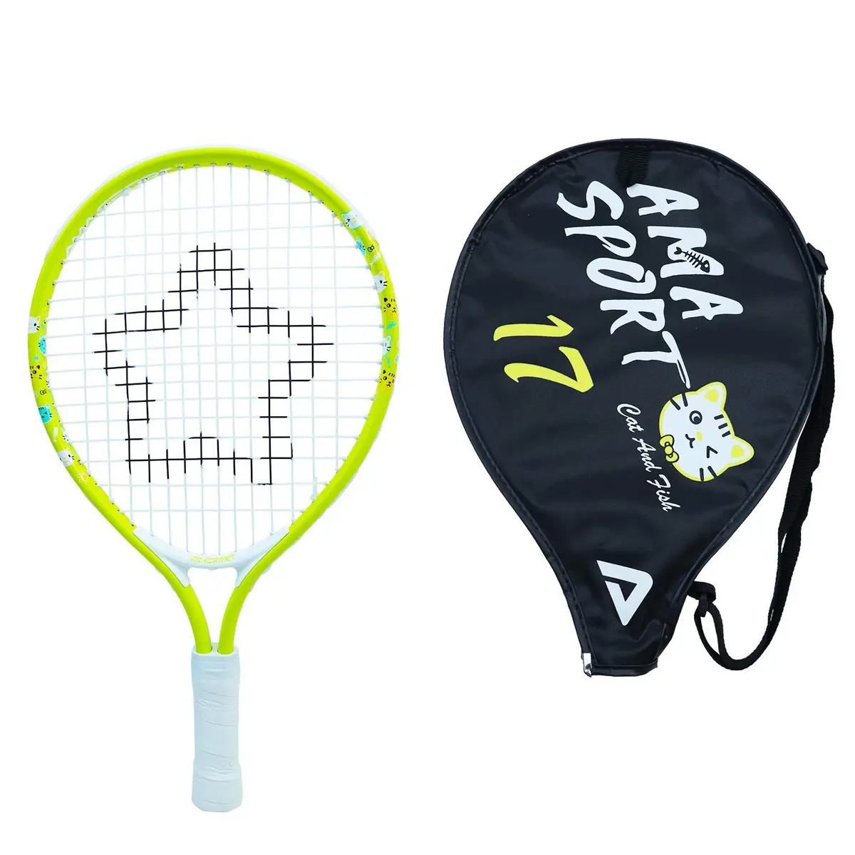 AMA SPORT 17" Junior Tennis Racket with Bag | Lightweight Aluminum Frame for Toddlers - main product image