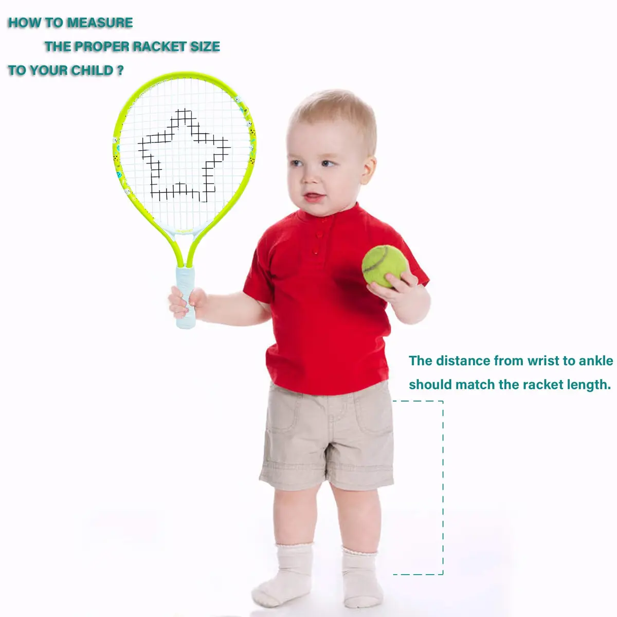 AMA SPORT 17" Junior Tennis Racket with Bag | Lightweight Aluminum Frame for Toddlers - view 4